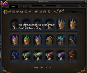 An introduction to transmog: Crafted transmog