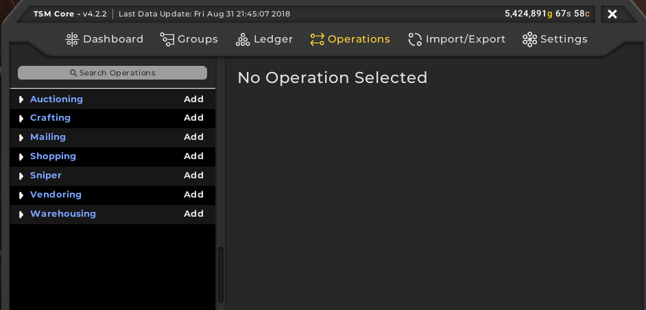 TSM4 Operations UI