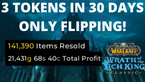 3 Tokens worth of profit in 30 days Just by playing the Auction House!?