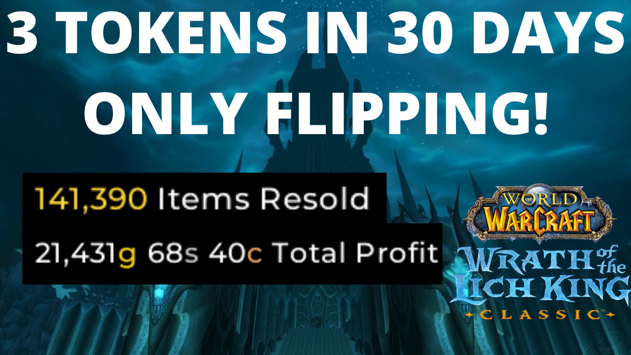 3 Tokens worth of profit in 30 days Just by playing the Auction House!? -  The Lazy Goldmaker
